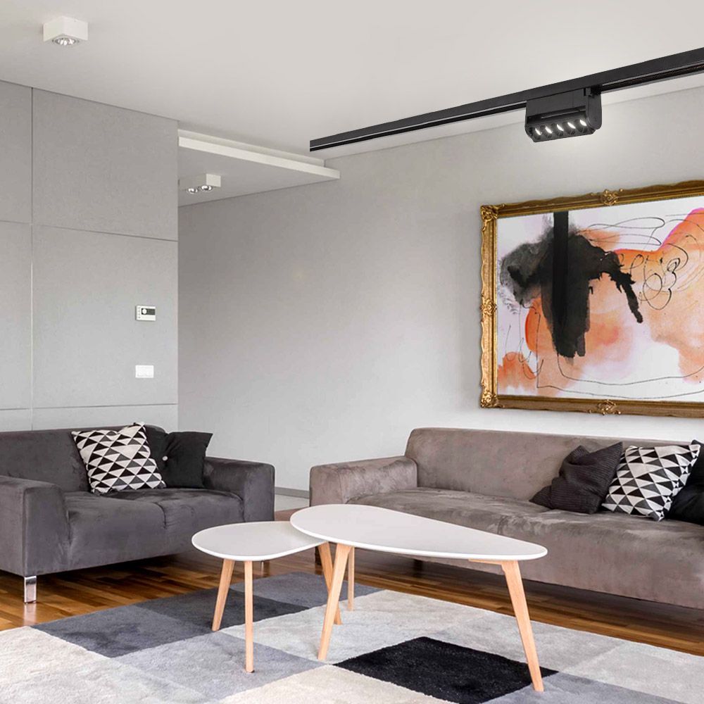 ЛИНЕЙНО LED ТЯЛО ЗА РЕЛСОВ МОНТАЖ CORN LED ∙ 12W ∙ ЧЕРЕН ∙ 4000K / 004836