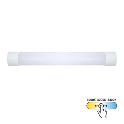 LED линейно осветително тяло FLAT LED ∙ 20W ∙ 600 mm ∙ CCT-switch ∙ 3000K-4000K-6400K / 005321