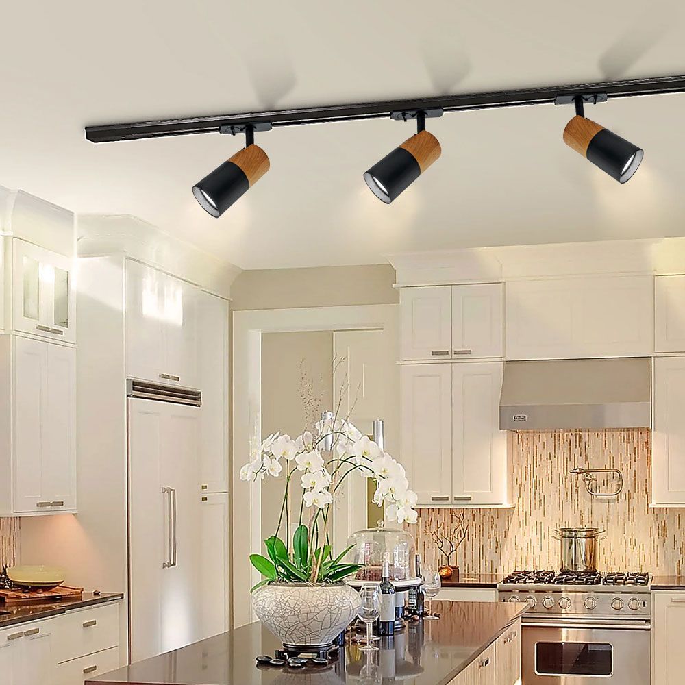 СПОТ ЗА РЕЛСОВ МОНТАЖ WOODY ∙ TL910 ∙ ЧЕРЕН ∙ GU10 / 004856