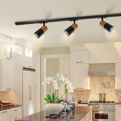 СПОТ ЗА РЕЛСОВ МОНТАЖ WOODY ∙ TL910 ∙ ЧЕРЕН ∙ GU10 / 004856