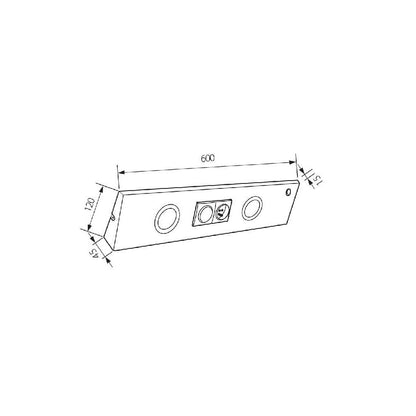 ОСВЕТЛЕНИЕ ЗА МЕБЕЛИ ∙ L 600W/AL / 000572