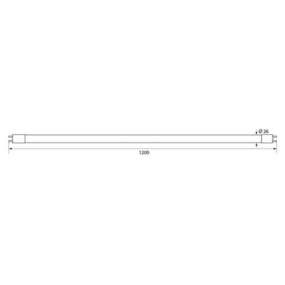 LED ТРЪБА ROYAL LED ∙ 18W ∙ 2000LM ∙ T8 ∙ 1200MM ∙ G13 ∙ 4000K / 004553