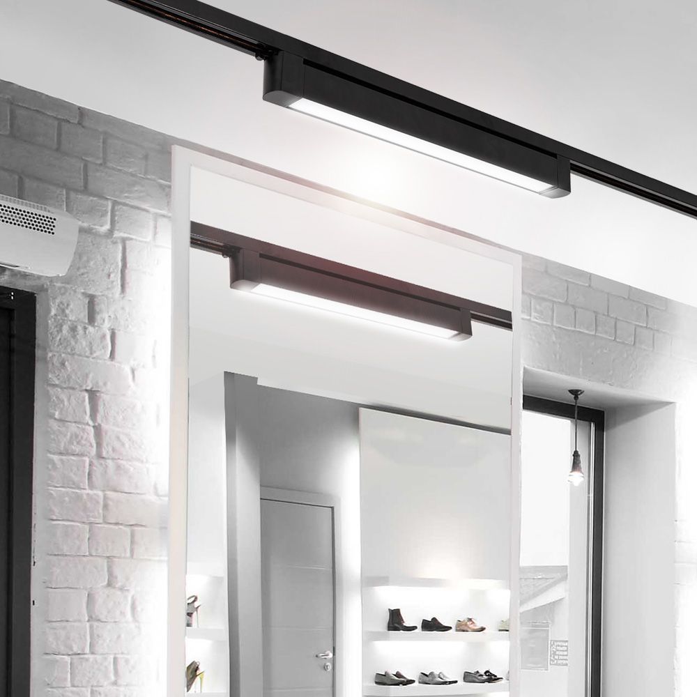 ЛИНЕЙНО LED ТЯЛО ЗА РЕЛСОВ МОНТАЖ DRAX LED ∙ 20W ∙ ЧЕРЕН ∙ 3000K / 004839