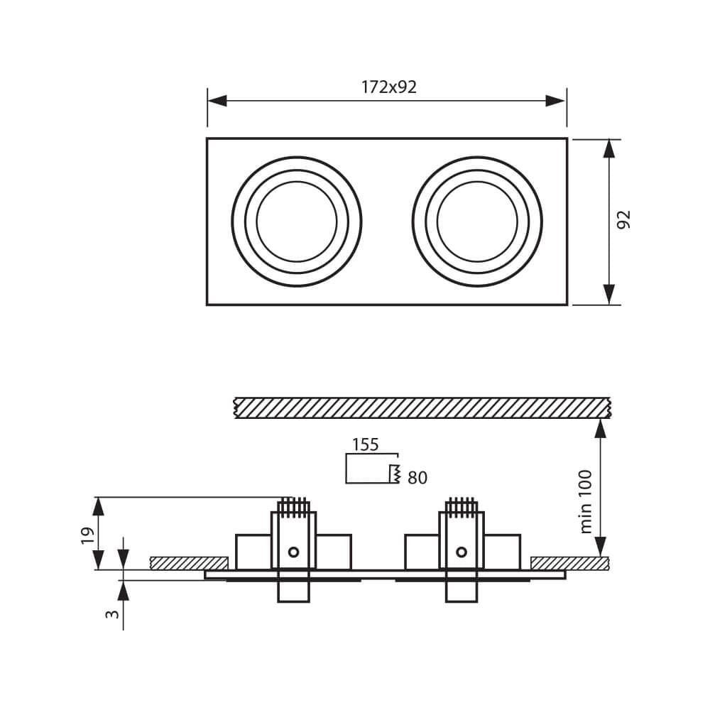 ЛУНА ОТ ЕКСТРУДИРАН АЛУМИНИЙ STYLE SL622 AL / 003880