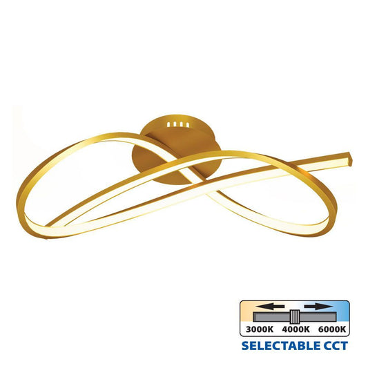 LED ПЛАФОН MIRAGE LED ∙ 33W ∙ ЗЛАТО ∙ CCT-SWITCH ∙ 3000-4000-6000K / 004861