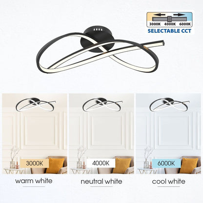 LED ПЛАФОН MIRAGE LED ∙ 33W ∙ ЧЕРНО ∙ CCT-SWITCH ∙ 3000-4000-6000K / 004862