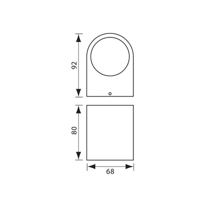 ФАСАДНО ОСВЕТИТЕЛНО ТЯЛО PORTO/R ∙ 1 X GU10 ∙ ЧЕРЕН ∙ IP44 / 004246