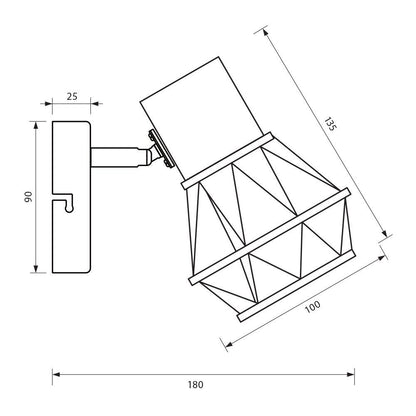 СПОТ FRODO ∙ SP794 ∙ 1XE27 ∙ МЕТАЛ ∙ ЧЕРЕН / 005088