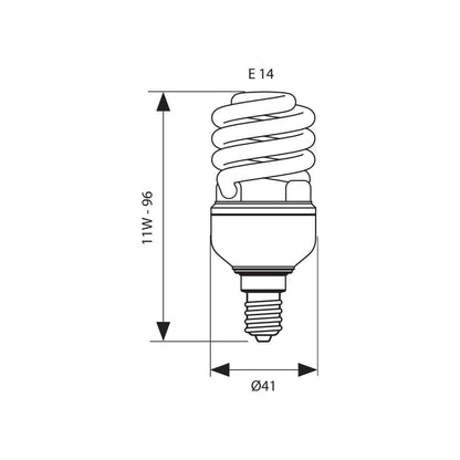ЕНЕРГОСПЕСТЯВАЩА ЛАМПА X SPIRAL ∙ 11W ∙ 564LM ∙ E14 ∙ 4000K / 003027