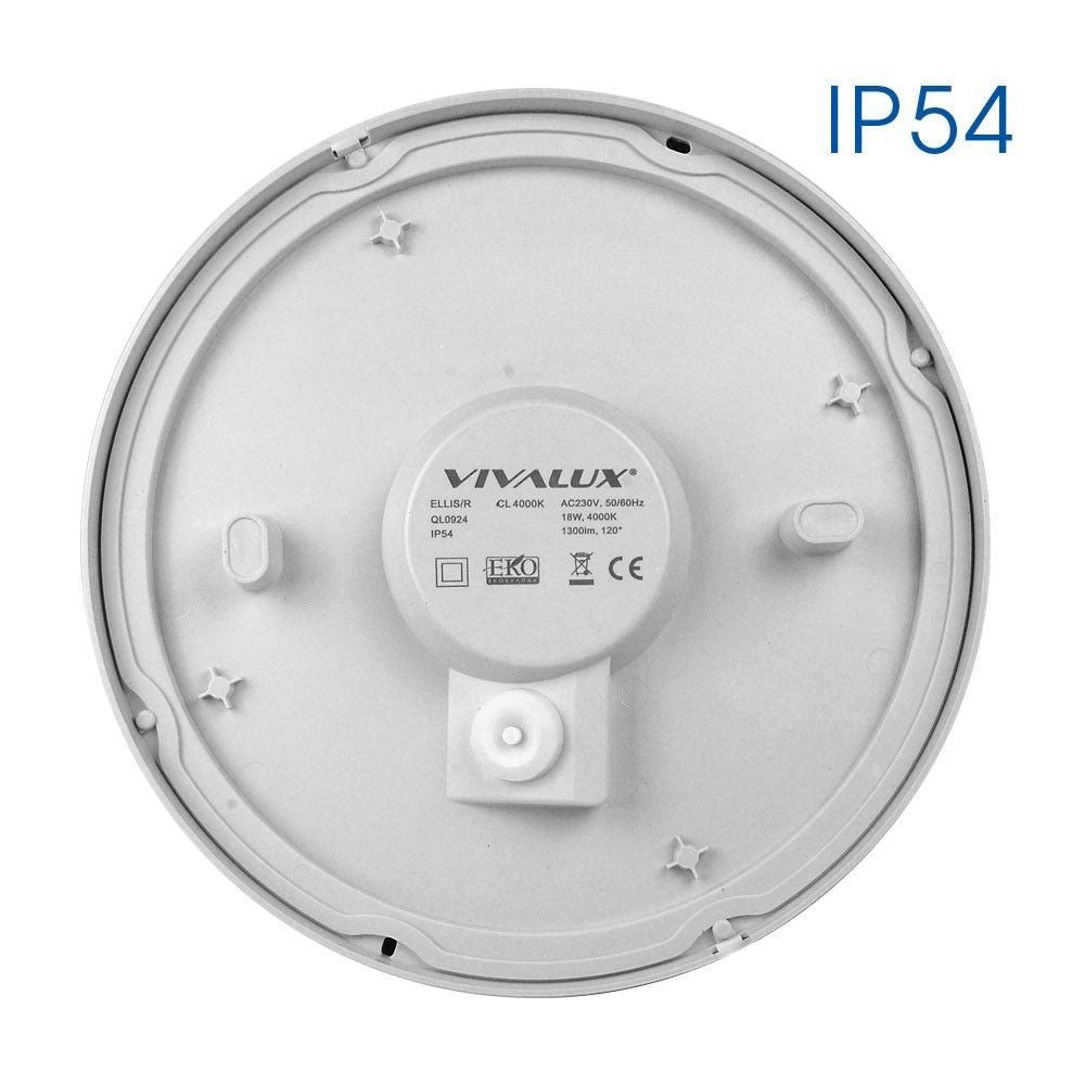 LED ПЛАФОНИЕРА ELLIS/R LED ∙ 18W ∙ БЯЛ ∙ 4000K ∙ IP54 / 003686
