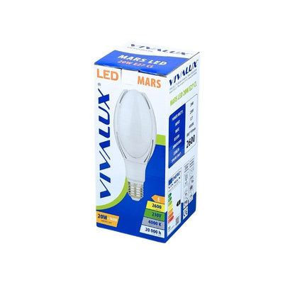 LED ЛАМПА MARS LED ∙ 20W ∙ 2600LM ∙ E27 ∙ 4000K / 004002