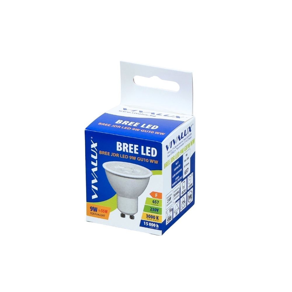 LED ЛАМПА BREE LED ∙ JDR ∙ 9W ∙ 657LM ∙ GU10 ∙ 3000K / 004674