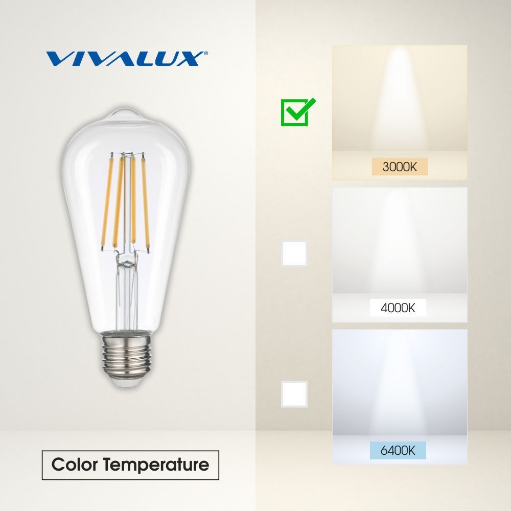 LED филамент лампа FLICK LED ∙ STF64 ∙ 8W ∙ 1055lm ∙ E27 ∙ 3000K / 005237
