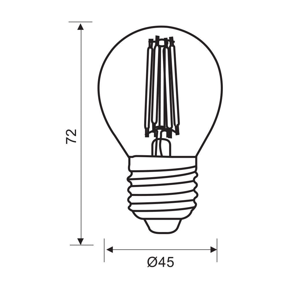LED филамент лампа FLICK LED PREMIUM ∙ GF45 ∙ 7W ∙ 960lm ∙ E27 ∙ 3000K/ 004967