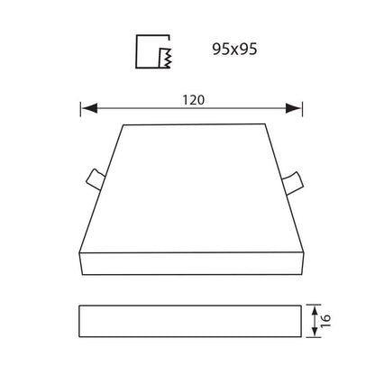 LED ПАНЕЛ QUADRA LED ∙ 18W ∙ 1800LM ∙ БЯЛ ∙ 4000K / 004283