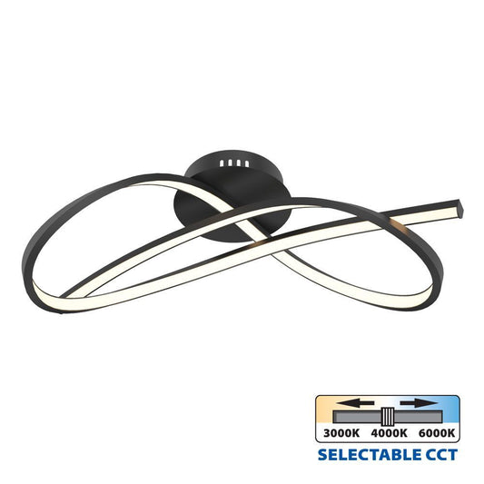 LED ПЛАФОН MIRAGE LED ∙ 33W ∙ ЧЕРНО ∙ CCT-SWITCH ∙ 3000-4000-6000K / 004862