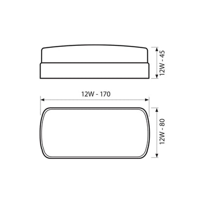 ВЛАГОЗАЩИТЕНА ПЛАФОНИЕРА BALI/O LED ∙ 12W ∙ 4000K ∙ IP54 / 004146