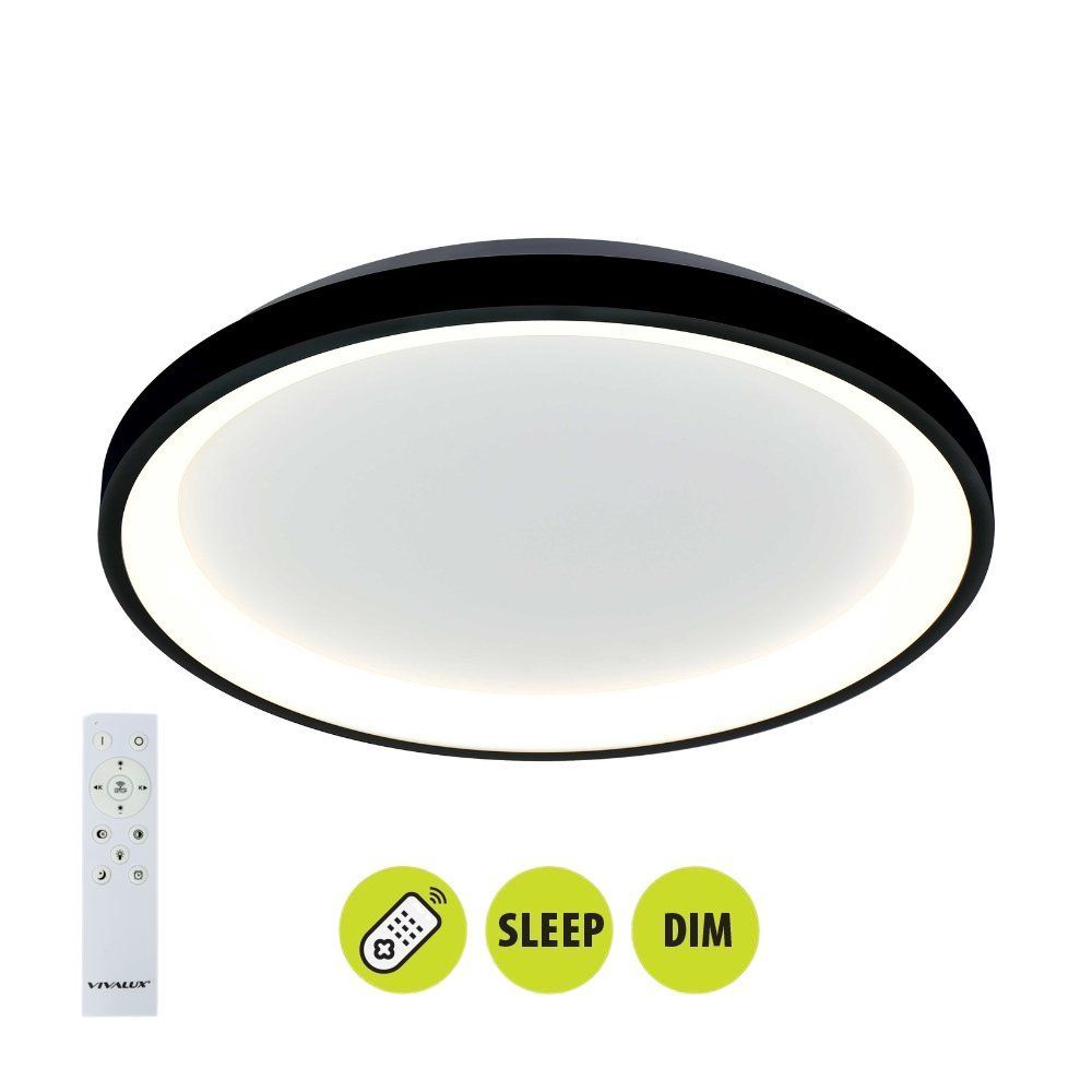Мултифункционална LED плафониера с дистанционно ALEXA-C LED ∙ 60W ∙ черен ∙ CCT ∙ 3000-6000K / 005252