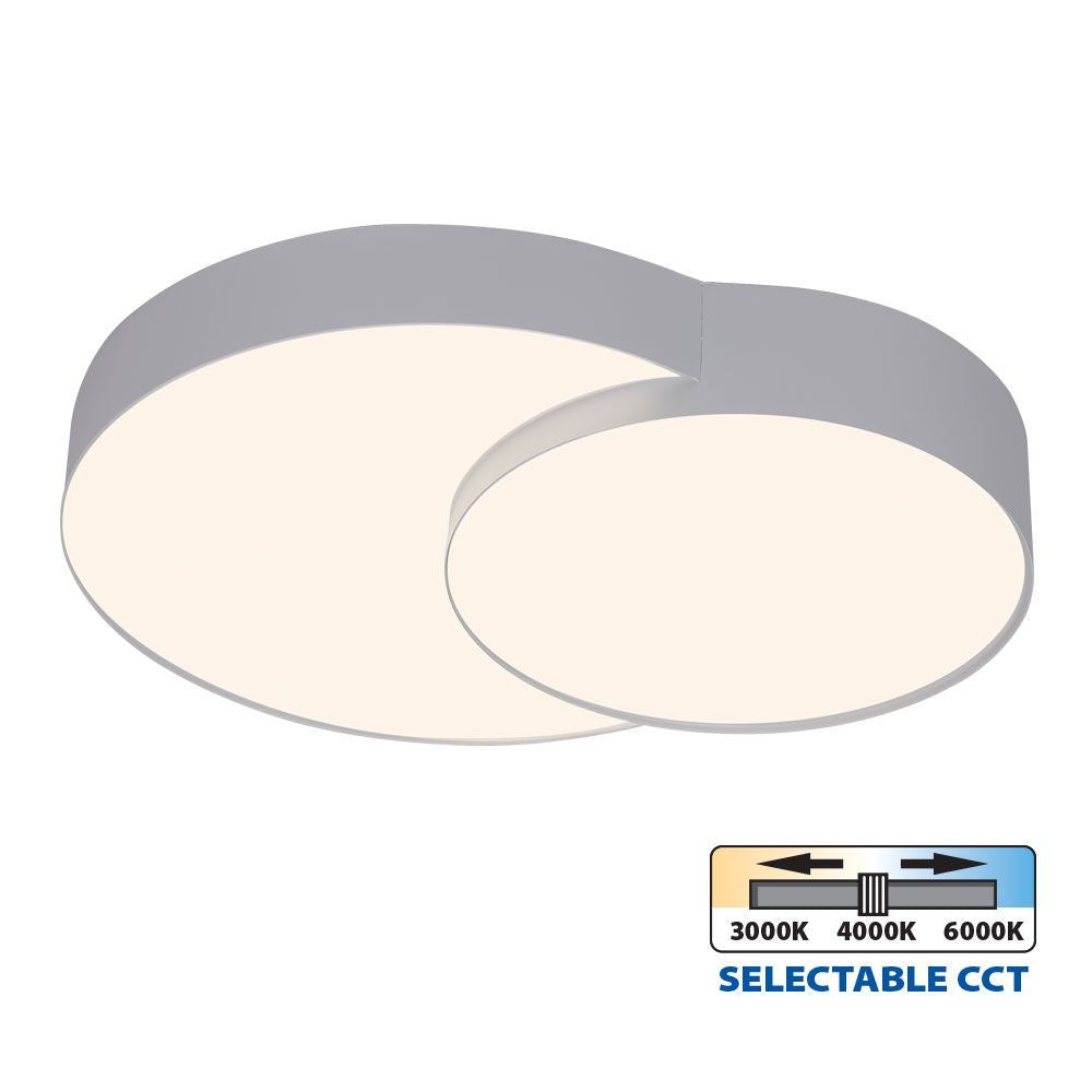 LED ПЛАФОН PEBBLE LED ∙ 35W ∙ БЯЛ ∙ CCT ∙ 3000-4000-6000K / 005152