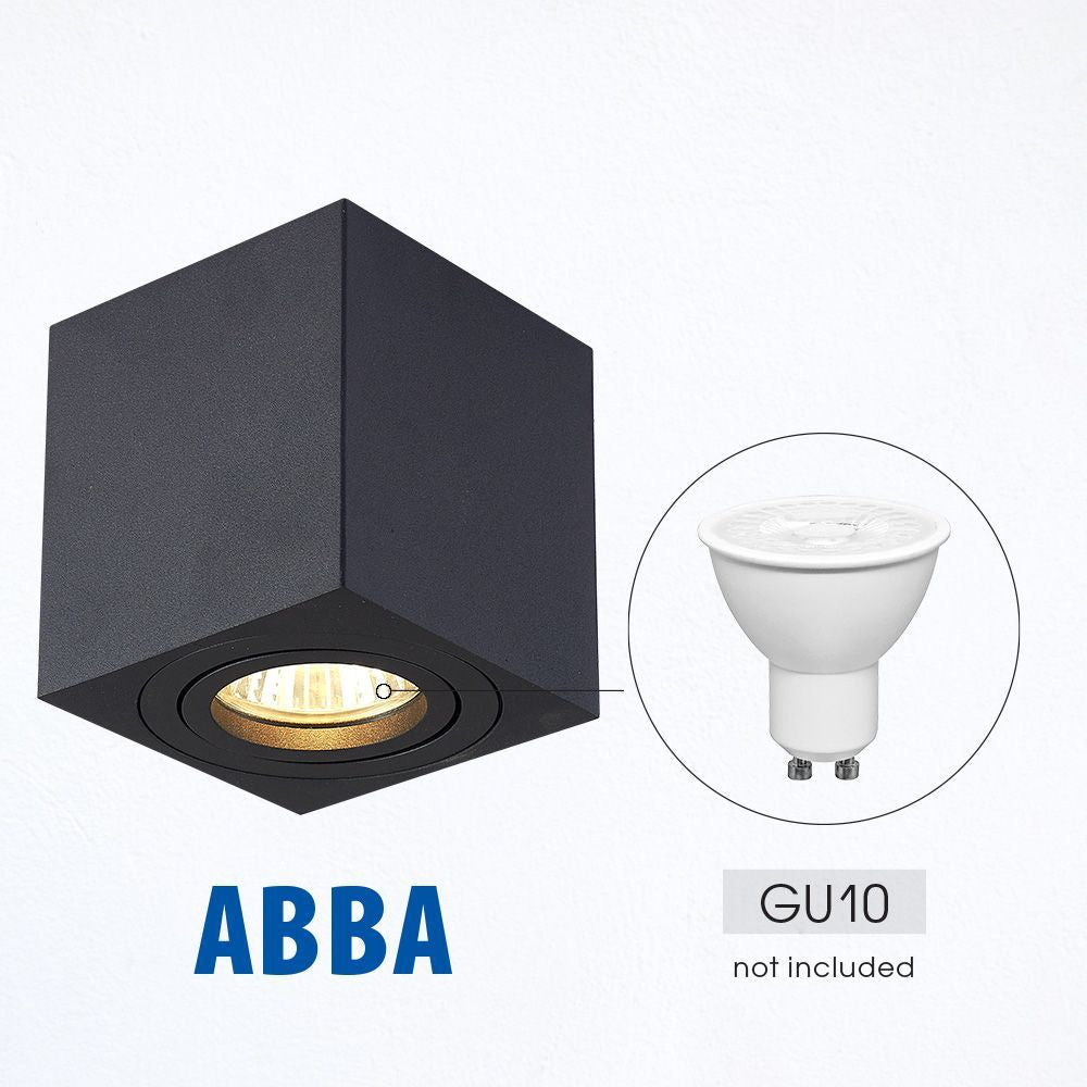 ЛУНА ЗА ВЪНШЕН МОНТАЖ ABBA ∙ DL726 ∙ GU10 ∙ ЧЕРЕН / 004716