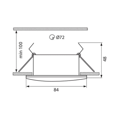 ВЛАГОЗАЩИТЕНА ЛУНА MICA ∙ SL120 ∙ НИКЕЛ МАТ ∙ IP65 / 002888