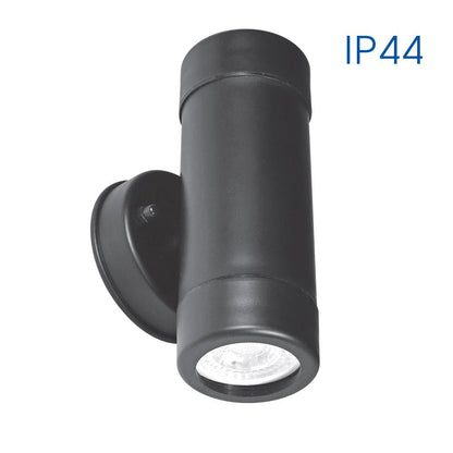 ФАСАДЕН АПЛИК NAVARA ∙ ДВОЕН ∙ 2XGU10 ∙ ЧЕРНО ∙ IP44 / 004649