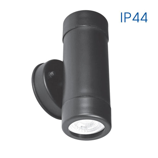 ФАСАДЕН АПЛИК NAVARA ∙ ДВОЕН ∙ 2XGU10 ∙ ЧЕРНО ∙ IP44 / 004649