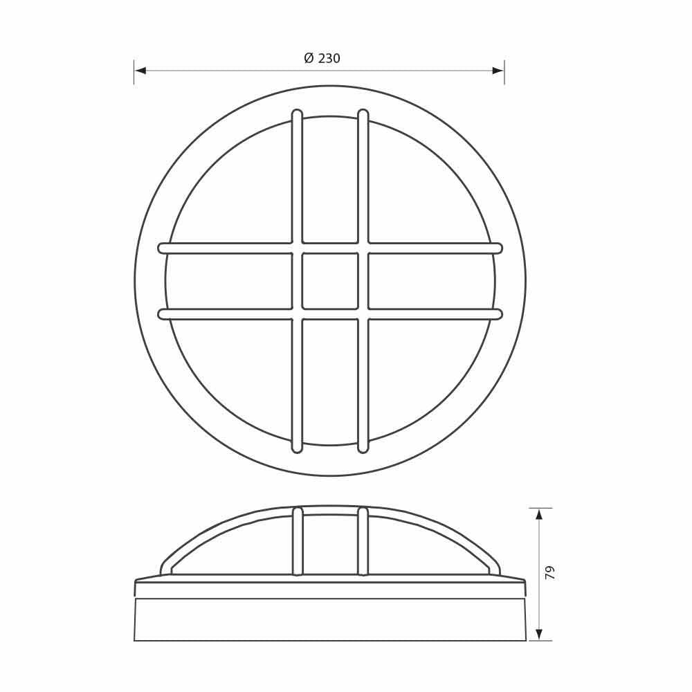 LED ПЛАФОНИЕРА MEZZO/X LED ∙ 18W ∙ ЧЕРЕН ∙ 4000K ∙ IP65 / 004746
