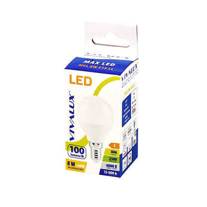 LED ЛАМПА MAX LED ∙ 8W ∙ 806LM ∙ E14 ∙ 4000K / 04460