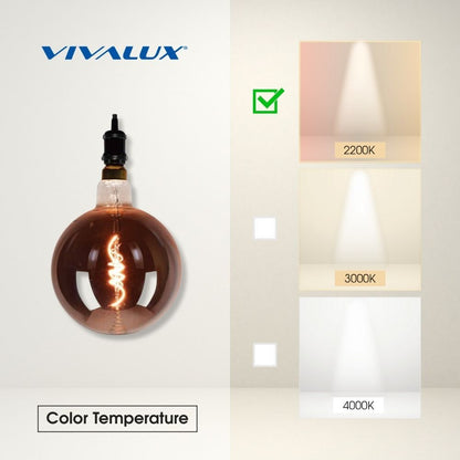 LED филамент лампа FLICK ART LED ∙ GGA200 ∙ 6W ∙ 130lm ∙ E27 ∙ 2200K / 004236