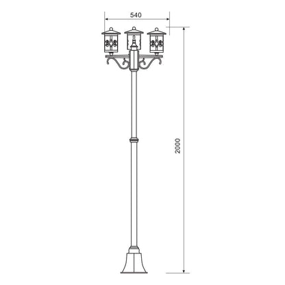 ФЕНЕР MURANO ∙ PL007 ∙ АНТИЧЕН МЕСИНГ ∙ IP44 / 004375