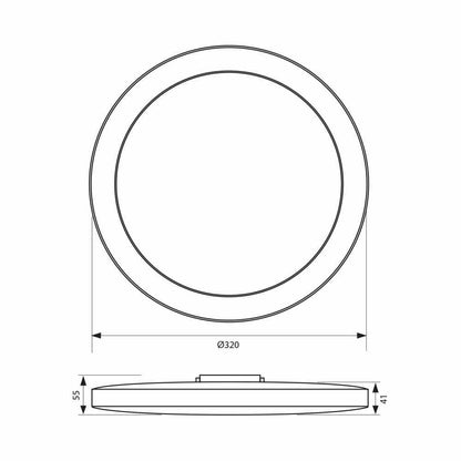 LED ПЛАФОНИЕРА SIRI LED ∙ 24W ∙ 4000K ∙ IP44 / 004810