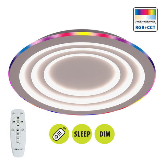 МУЛТИФУНКЦИОНАЛНА LED ПЛАФОНИЕРА С ДИСТАНЦИОННО DALIA LED ∙ 80W ∙ RGB+CCT ∙ 3000-6000K / 005170