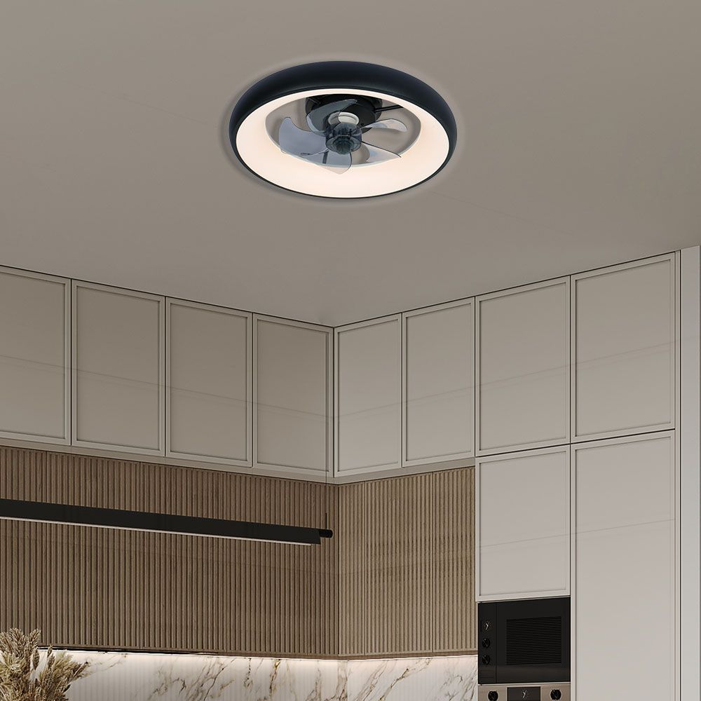 LED плафон с вентилатор KAI LED ∙ 30W ∙ черен ∙ CCT ∙ 3000K-6400K / 005337