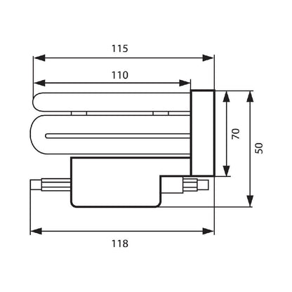 ЕНЕРГОСПЕСТЯВАЩА ЛАМПА FLOLUX ∙ 24W ∙ 1450LM ∙ R7S ∙ 4200K / 002716