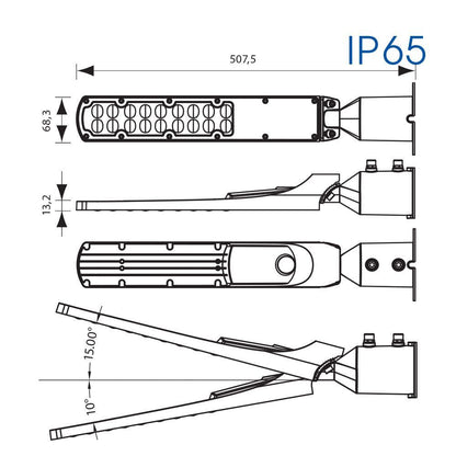 ВЛАГОЗАЩИТЕНО LED ОСВЕТИТЕЛНО ТЯЛО STRADA LED ∙ 50W ∙ 6400K ∙ IP65 / 004894