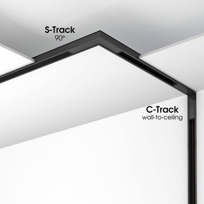 SLIM25 ЕЛЕКТРИЧЕСКИ КОНЕКТОР СТЕНА-ТАВАН C-TRACK ∙ ЧЕРЕН / 004940