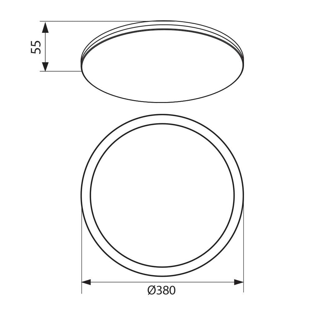 LED плафон NANCY LED ∙ 16W-24W-32W ∙ CCT-switch ∙ 3000K-4000K-6400K / 005320