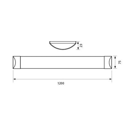 LED ОСВЕТИТЕЛНО ТЯЛО FLAT LED ∙ 36W ∙ 1200 MM ∙ 6400K / 004594