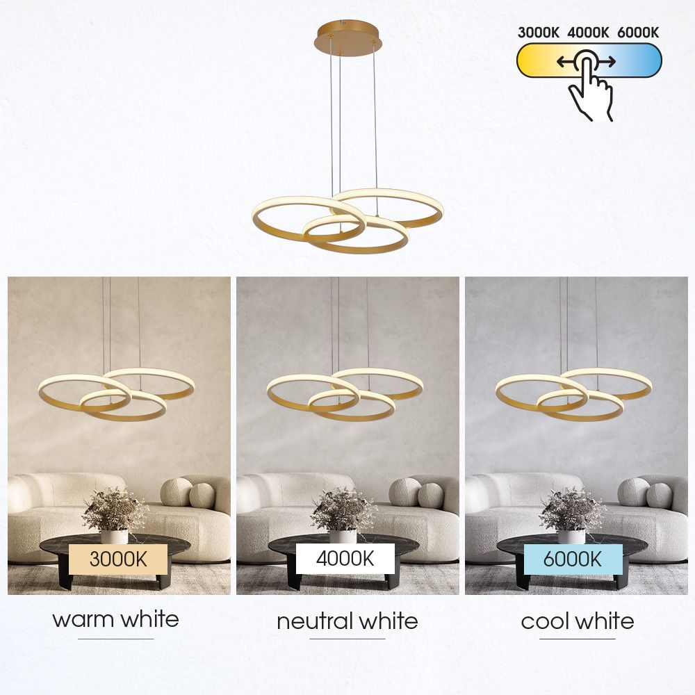 LED полилей MEDELIN-P LED ∙ 38W ∙ злато ∙ CCT ∙ 3000-4000-6000K / 005331
