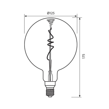 LED филамент лампа FLICK DECO LED ∙ GFD125 ∙ 4W ∙ 350lm ∙ E27 ∙ 2200K / 004180