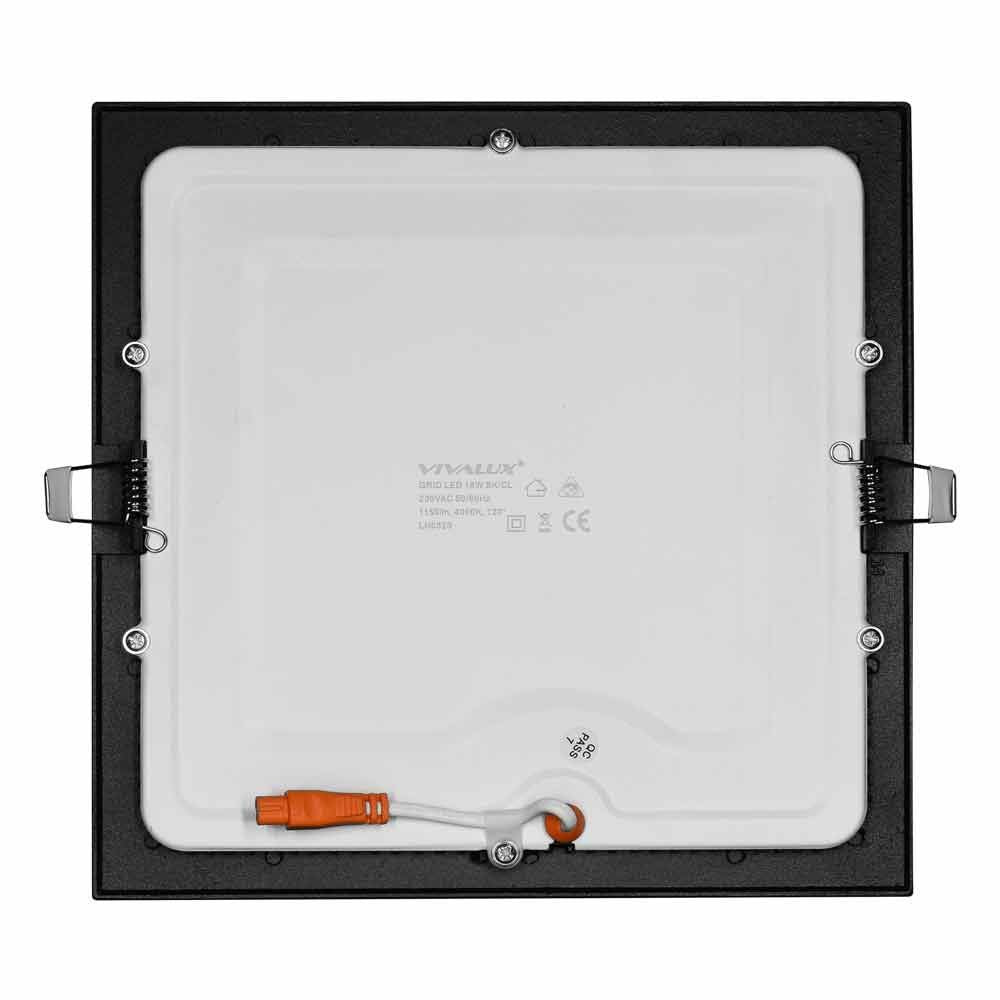 LED ПАНЕЛ GRID LED ∙ 18W ∙ 1150LM ∙ ЧЕРЕН ∙ 4000K / 004739