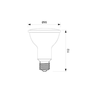 РЕФЛЕКТОРНА LED ЛАМПА BLAST LED ∙ PAR30 ∙ 12W ∙ 850LM ∙ E27 ∙ 6400K / 004103