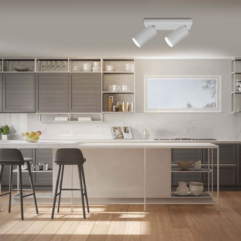 ЛИНЕЕН СПОТ ЗА ТАВАН SP712-2L WH LUX ∙ БЯЛ ∙ 2XGU10 / 004563