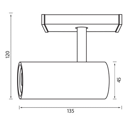 SLIM25 МАГНИТЕН LED СПОТ UMBRIA LED ∙ 12W ∙ ЧЕРЕН ∙ 4000K / 004911