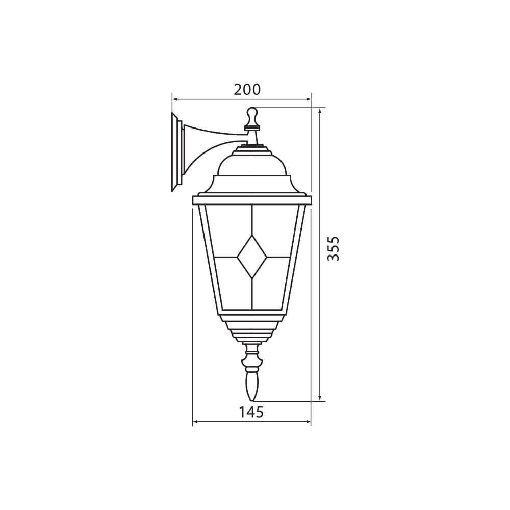 ФЕНЕР MURANO ∙ WD007 ∙ АНТИЧЕН МЕСИНГ ∙ IP44 / 004227