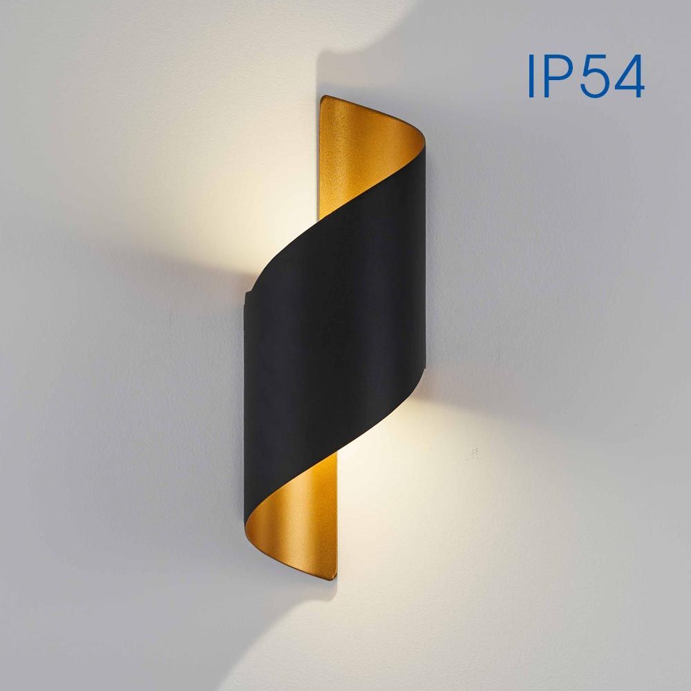 LED ОСВЕТИТЕЛНО ТЯЛО APOLLO LED ∙ 2X5W ∙ ЧЕРНО/ЗЛАТНО ∙ 4000K ∙ IP54 / 004694