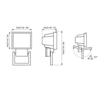 ПРОЖЕКТОР HALO ∙ ЗА ХАЛОГЕННИ ЛАМПИ ∙ 118 ММ ∙ БЯЛ ∙ IP44 / 002864