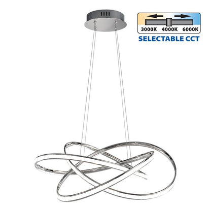 LED ПОЛИЛЕЙ MAREA LED ∙ 60W ∙ ХРОМ ∙ CCT-SWITCH ∙ 3000-4000-6000K / 004868