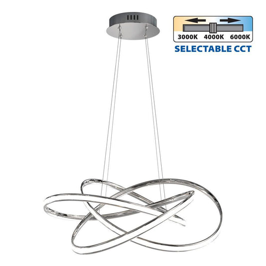 LED ПОЛИЛЕЙ MAREA LED ∙ 60W ∙ ХРОМ ∙ CCT-SWITCH ∙ 3000-4000-6000K / 004868